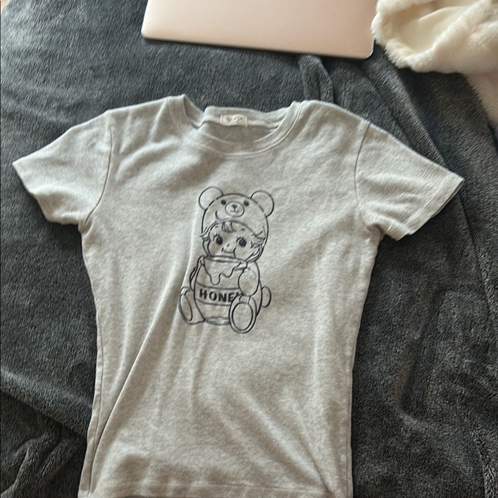 Brandy Melville Gray Short Sleeve Tee